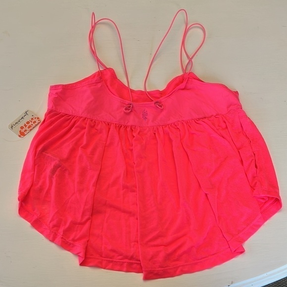 Free People FP Movement New NWT Hot Pink Strappy Top Size XS - Picture 11 of 12